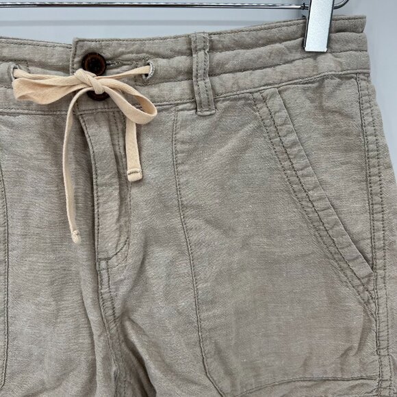 Patagonia Island Hemp Shorts Womens Size 2 Organic Cotton‎ Beige Lightweight - Picture 2 of 10